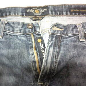 MEN'S SZ 34X30 LUCKY BRAND 361 VINTAGE STRAIGHT DENIM BLUE JEANS NICE CASUAL 👨